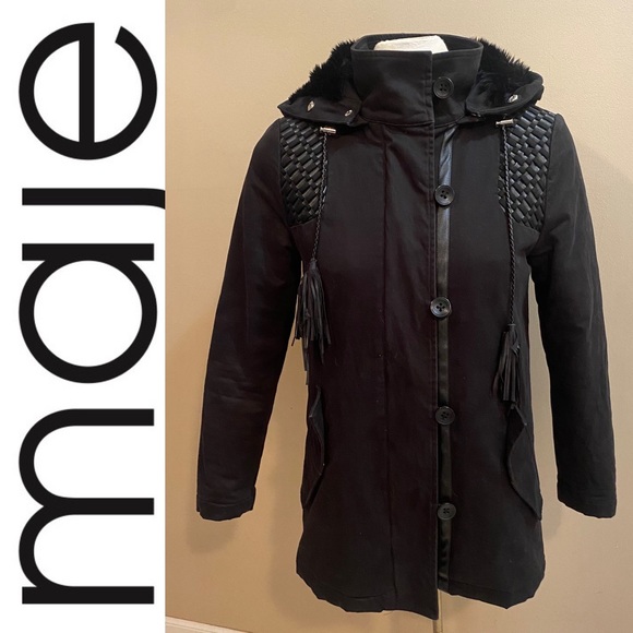 MAJE Gove Quilted Parka Coat with Braided Details - Picture 2 of 14